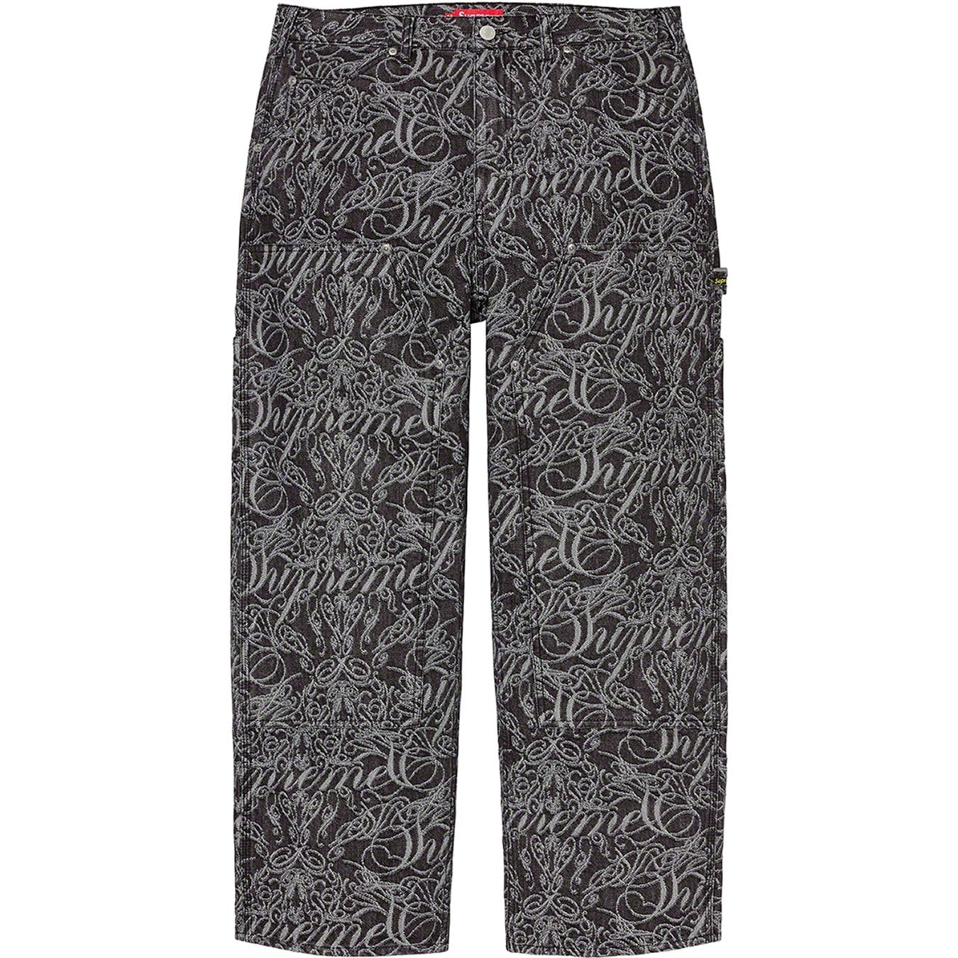Script Jacquard Double Knee Denim Painter Pant view 11